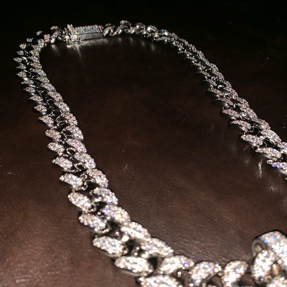 White Gold Cuban Link Chain